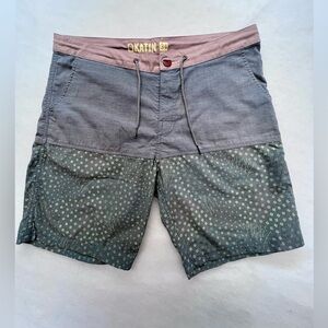 Katin Men’s Board Shorts, Gray and Blue floral- 34